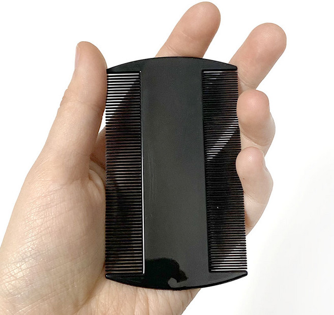 휴대용 참빗 머리빗 비듬 제거 머릿니, 1개, 블랙