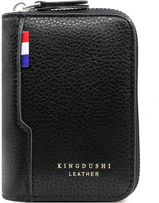 쇼미코리아 남여공용 대용량 카드수납 지퍼 가죽 포켓 선물 명함 아코디언지갑 카드지갑