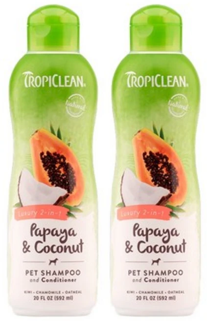 [트로피클린] 트로피크린 파파야 앤 코코넛 샴푸 592ml (20oz) 럭셔리 2in1 겸용샴푸, 2개 - 쿠팡