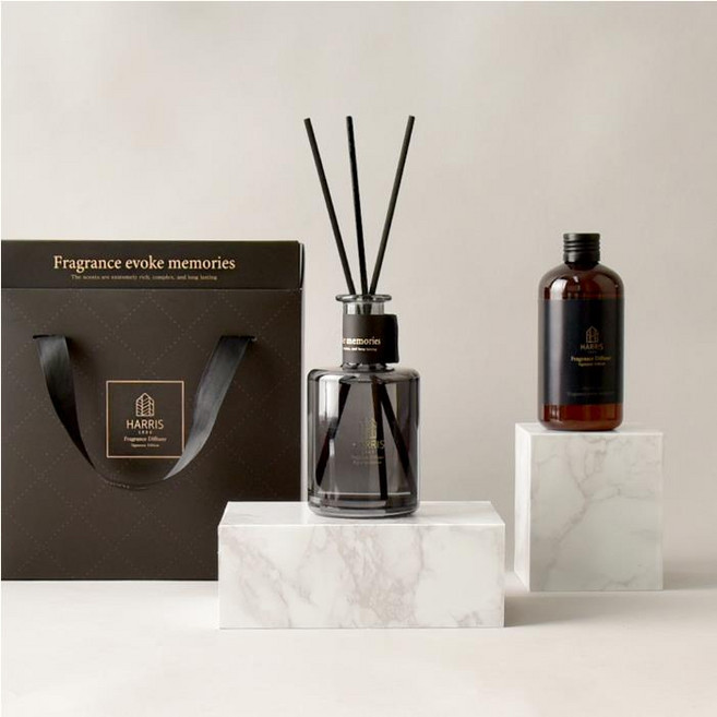 해리스 시그니쳐 디퓨저세트 (향선택 우디세이지 딥포레스트 그린그래스 피톤치드), 편안하고 부드러운향기