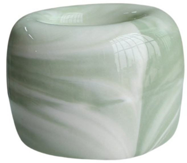 아르앤유 세라믹 마블 싱글 칫솔꽂이, 그린, 1개