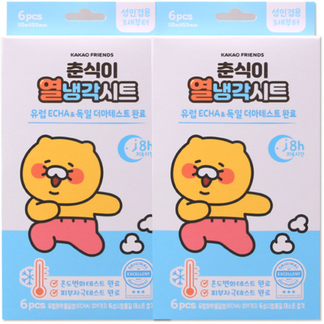 춘식이 열냉각시트 어린이용, 4개, 6개입