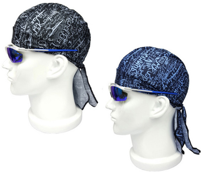 1+1 통풍 냉감 매쉬 두건 쿨 여름 두건 자전거 두건, 블랙+네이비