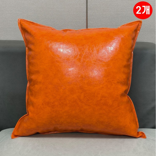1+1 행사 유럽풍 고급 가죽 쿠션 프리미엄 가죽 쿠션커버 반려동물 스크래치 방지 쿠션
