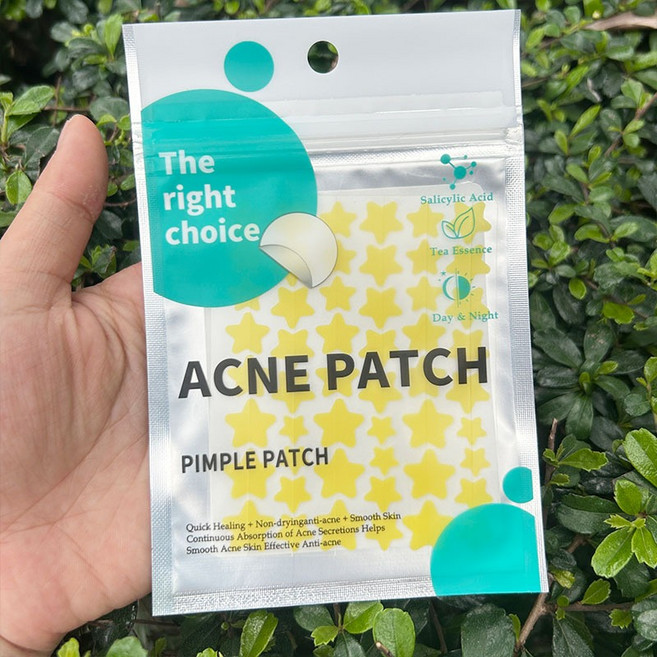 ACNE PATCH 星星貼紙 彩色星星貼 水膠體貼紙, 1個, 黃色