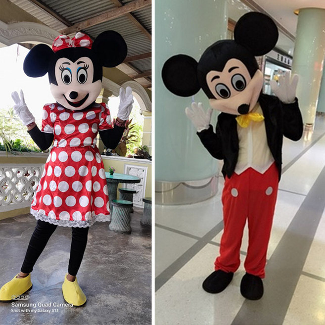 인형탈 미키옷 미니옷 야외 행사 동물 캐릭터 행사, 1개, 미키 대형 80-185cm