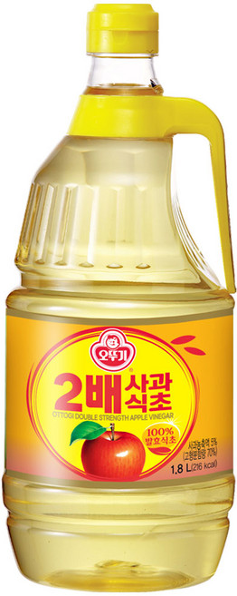 오뚜기 2배 사과식초, 1.8L, 5개