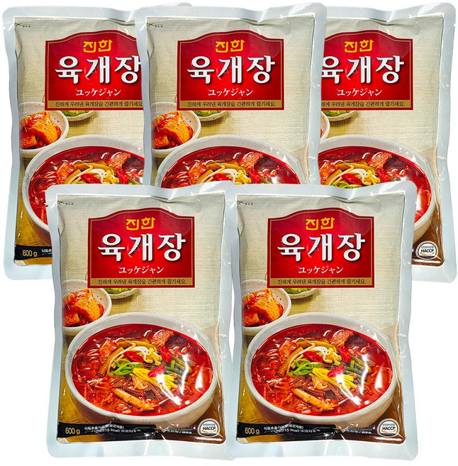 진한식품 육개장, 600g, 5개