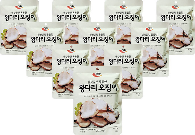 정화식품 왕다리오징어 27g 10봉, 10개