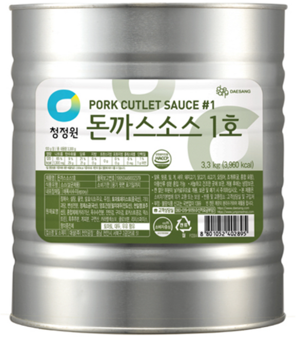 청정원 돈까스소스 1호, 3.3kg, 30개