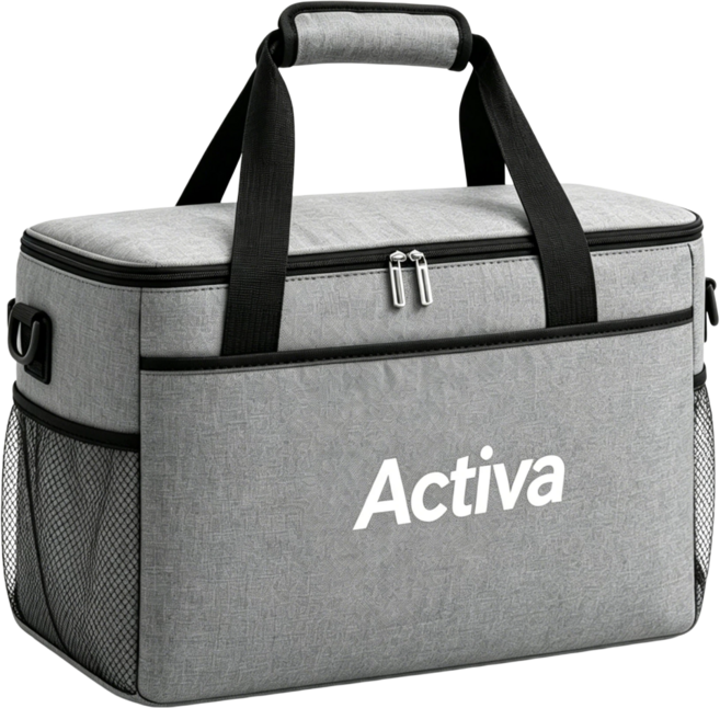 Activa 쿨러백 캠핑 보온백 아이스박스, 그레이, 30L