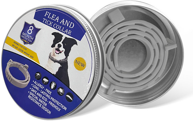 커채 애완동물 방충 목걸이 모기 진드기 퇴치 차단 필수템, 63.5cm 회색 개, 1개