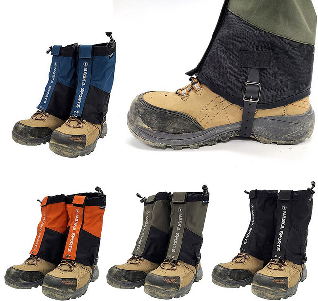 나스카 숏 스패츠 각반 방수 발토시 발목토시 등산 산악 작업 짧은 스패츠, 오렌지