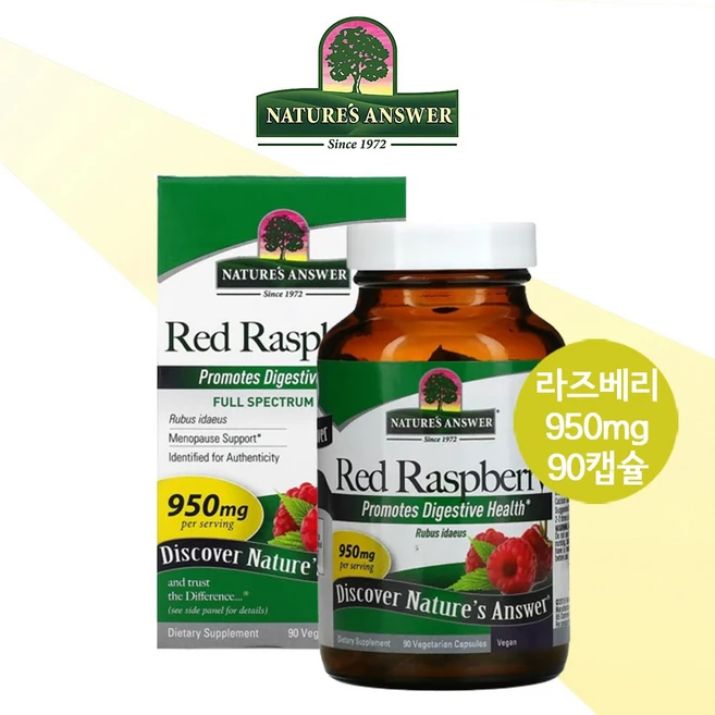네이쳐스앤서 레드 라즈베리 475mg 90 캡슐, 1개, 90정 - 쿠팡