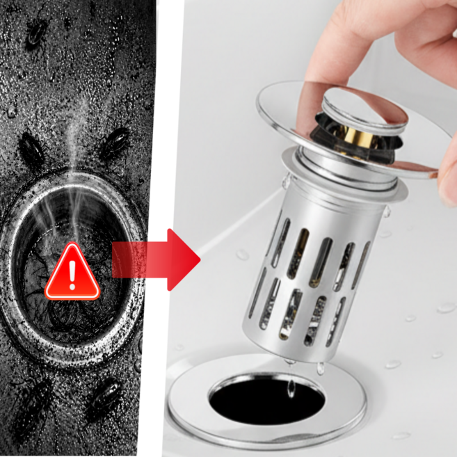 에브룸픽 세면대 트랩 벌레 냄새 차단, 1개