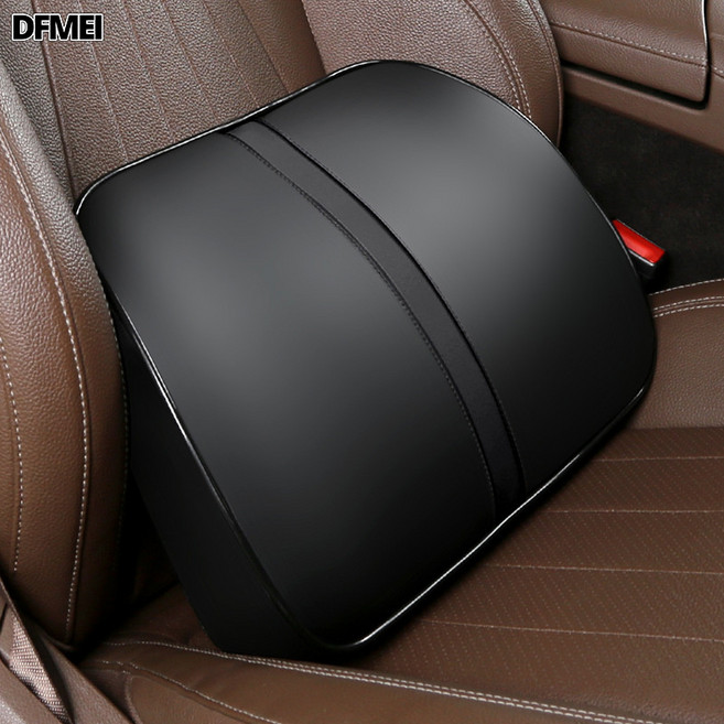 DFMEI 汽車頭枕腰靠記憶棉頸枕腰枕車用腰靠車載頭枕太空棉禮品, 1個, 黑色腰靠:如圖
