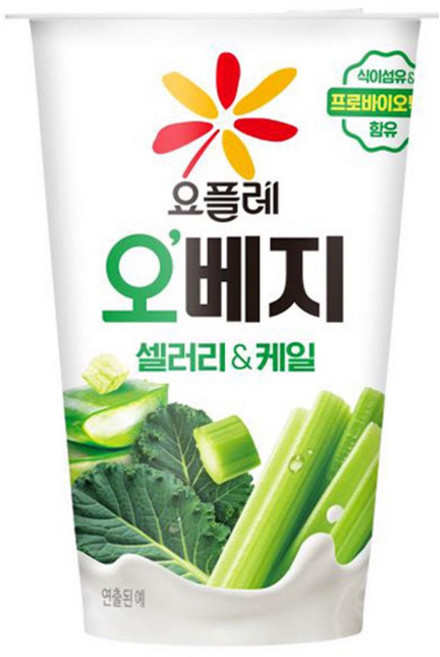 요플레 오베지 샐러리&케일, 15개, 180ml