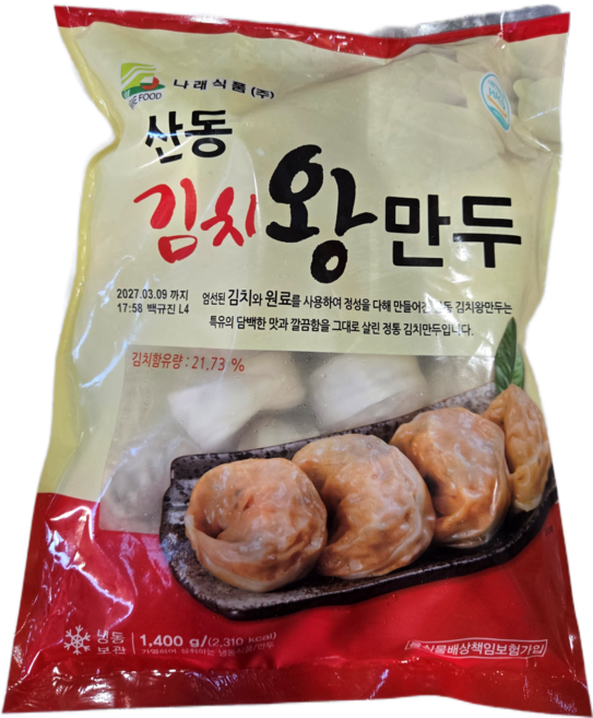 나래 산동 김치왕만두 1400g, 1.4kg, 1개
