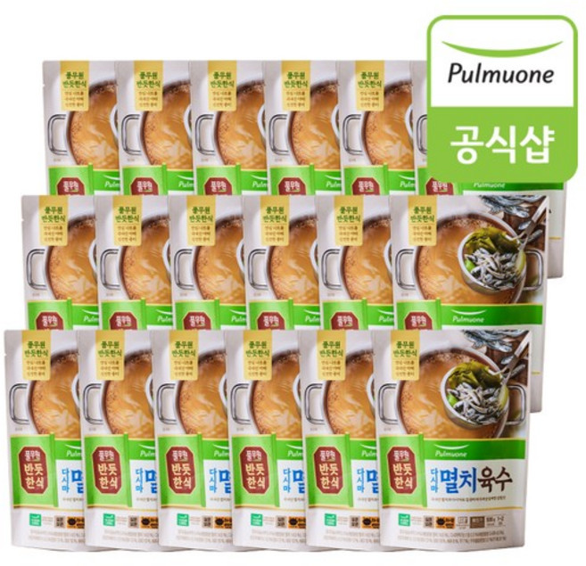 반듯한식 다시마 멸치육수(500g) x 18개, 500g