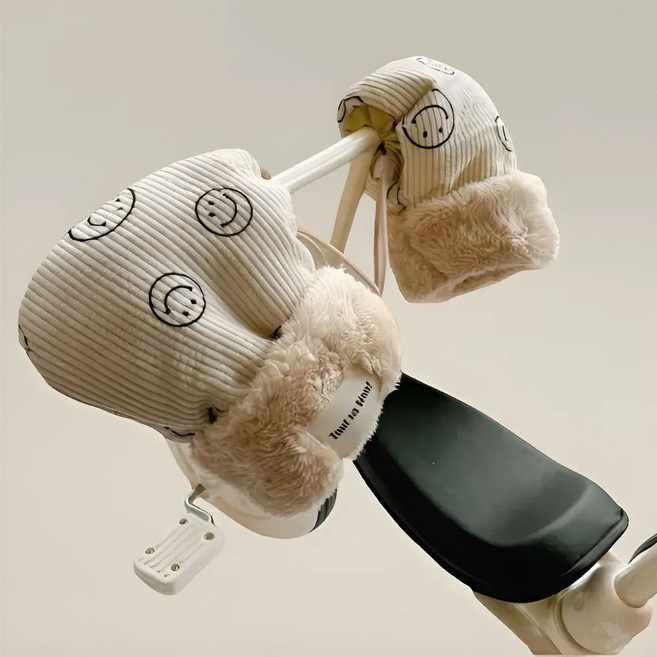 자전거 킥보드 유아 아동 스마일 핸드워머 핸드머프 방한장갑