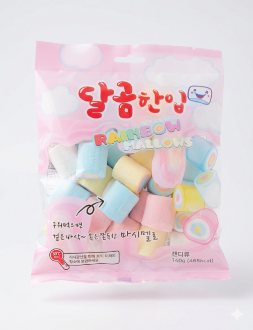 달곰한입 레인보우 멜로우즈, 30개, 140g