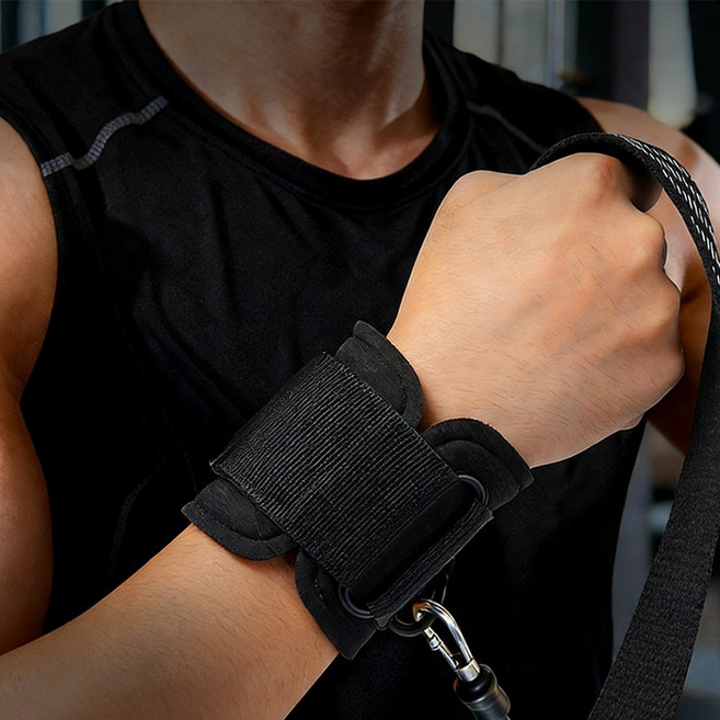 소리울 프로페셔널 손목보호대 미끄럼방지 헬스 리프팅 스트랩 역도, 2개, 블랙