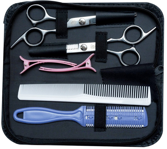 유틸론 전문가용 헤어 커트 앞머리 숱가위 컷팅 미용가위 세트, 1개, 미용가위 세트상품