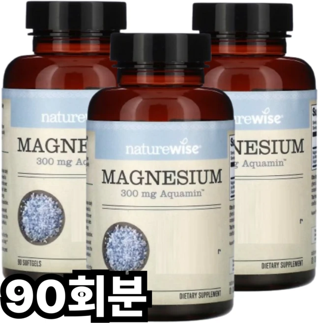 네이쳐와이즈 마그네슘 300mg, 1개, 90정 - 쿠팡