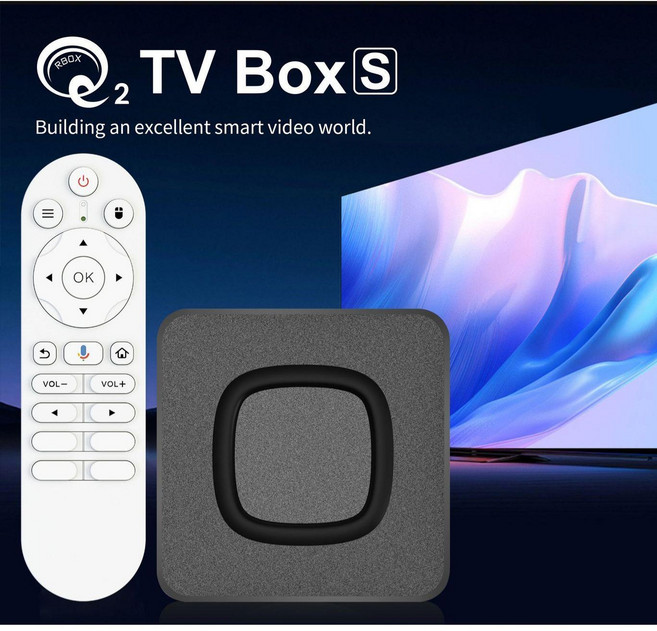 PYHO 5G WIFI고속 미디어 플레이어 TV 셋톱박스+음성 리모컨, 1개, Q2