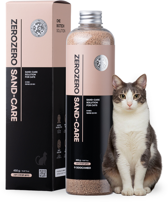두카메디 제로제로 샌드케어 포 캣 고양이 모래 냄새 탈취 냄새제거제, 1개, 450g