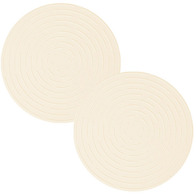 더하리 국산 실리콘 인덕션 보호매트 (1+1), 아이보리 20cm, 2개