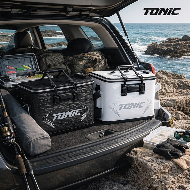 신형 토닉 바칸 바캉 살림통 밑밥통 삐꾸통 EVA백N 45CM 50CM, 화이트카모