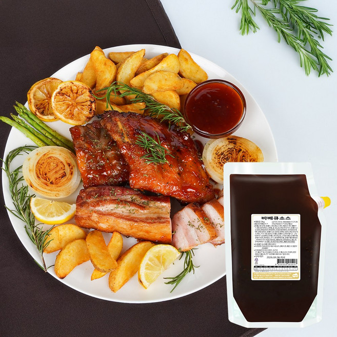 보감 바베큐소스 훈제 숯불맛 고기양념 등갈비용소스, 2kg, 1개