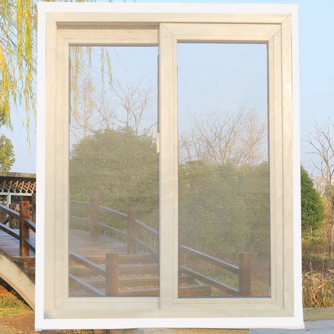 올원픽 고양이방충망 안전망 펫도어 고양이 캣도어, 1개, A. 재봉 이중 테두리 완성 방충망 회색 망 흰색 부착