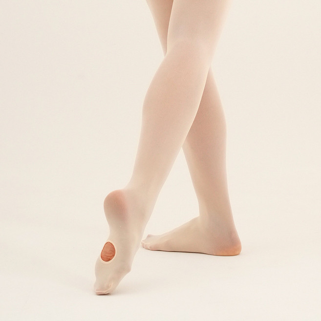 1+1 발레 구멍(홀) 타이즈 스타킹 유아 여아 아동 주니어 성인 연습용