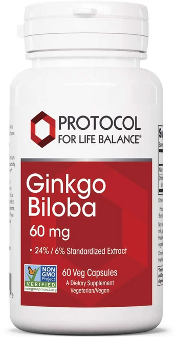 프로토콜포라이프밸런스 징코 빌로바 60mg 베지 캡슐, 1개, 60정 - 쿠팡