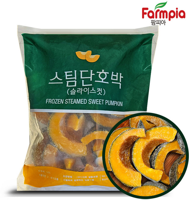 팜피아 냉동 유피단호박 슬라이스, 1개