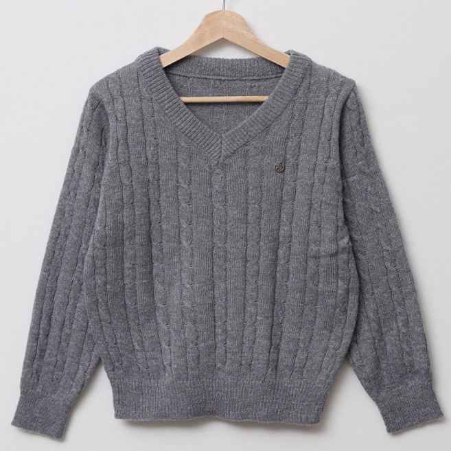 봉봉스토리 원위크 꽈배기 브이넥 니트 티셔츠 여성용 상의 국내제작