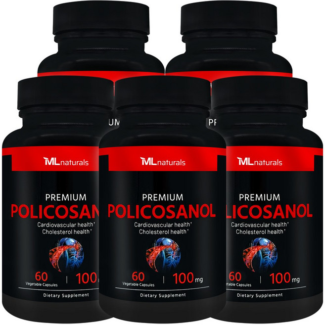 [미국빠른직구] 마이라이프 내추럴스 고함량 폴리코사놀 100mg (총지방족 99%/옥타코사놀 60%), 5개, 60정