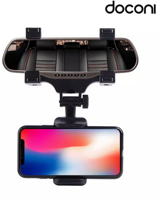 도코니 차량용 룸미러 휴대폰 거치대 백미러 흔들림없는 핸드폰 거치대, 1개
