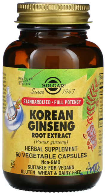 솔가 고려 인삼 진생 뿌리 진세노 사이드 가루 분말 추출물 60캡슐, 60정, 1개