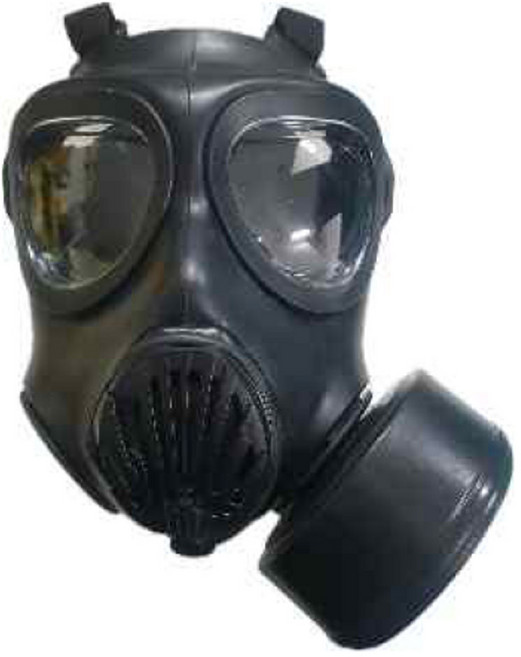 국내산 방독면 전면형 국내산 군용 전쟁 방사능 방독마스크 기관인증제품 한컴라이프케어(구.산청), 1개, 검정