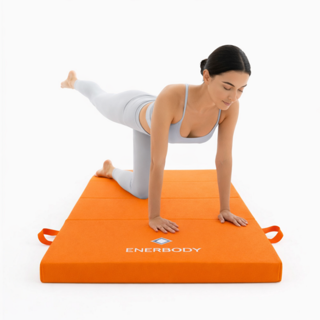에네르바디 두꺼운 요가매트 50MM 특대형, 1개, 주황색