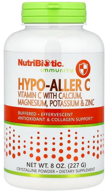 뉴트리바이오틱 NutriBiotic 면역력 저자극성 C 비타민C 및 칼슘 마그네슘 칼륨 아연 함유 227g8oz120829원산지:기타, 226 g, 1개 - 쿠팡