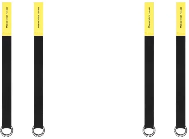 테슬라 모델 Y 비상 손잡이 탈출 스트랩 확장형 수동 도어 릴리스 안전 당김 로프 풀러, 01 4PCS