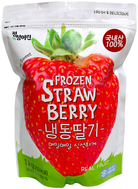 정성어린 국내산 냉동딸기 / 아이스딸기, 1kg, 1개