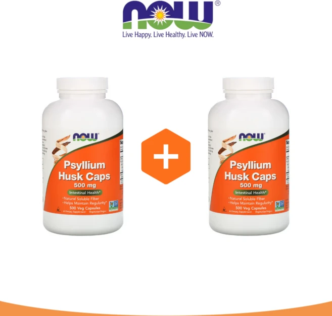 NOW Foods 차전자피 캡슐 500mg 식물성 캡슐 500정 x 2, 2개 - 쿠팡