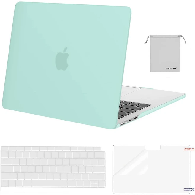MOSISO MacBook Air 13.6 케이스 M4 A3240 A3113 A2681 Pro16 반짝이는 글리터 하드 쉘 및 키보드 커버 스, 06 Air 13 A2179 A2337, 01 빠른, 04 Mint Green