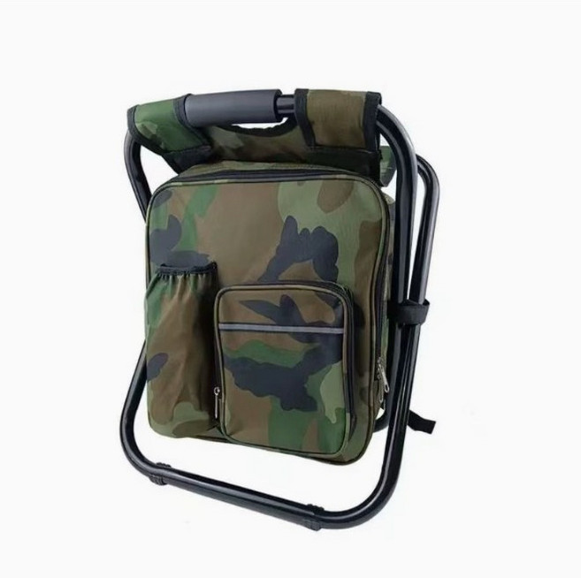 야외 캠핑 휴대용 아이스백 의자 다기능 접이식 낚시 의자, 1개, 위장색