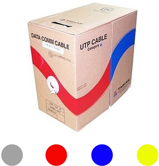 대한전선 CAT6 UTP 케이블 4P 300m 옥내용, 블루, 1개